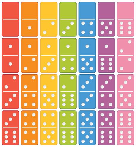 Conjunto de dominó colorido 607942 Vetor no Vecteezy